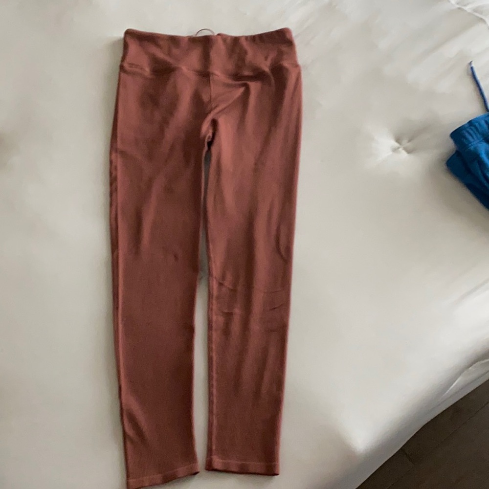 Fabletics high waisted lace up leggings.